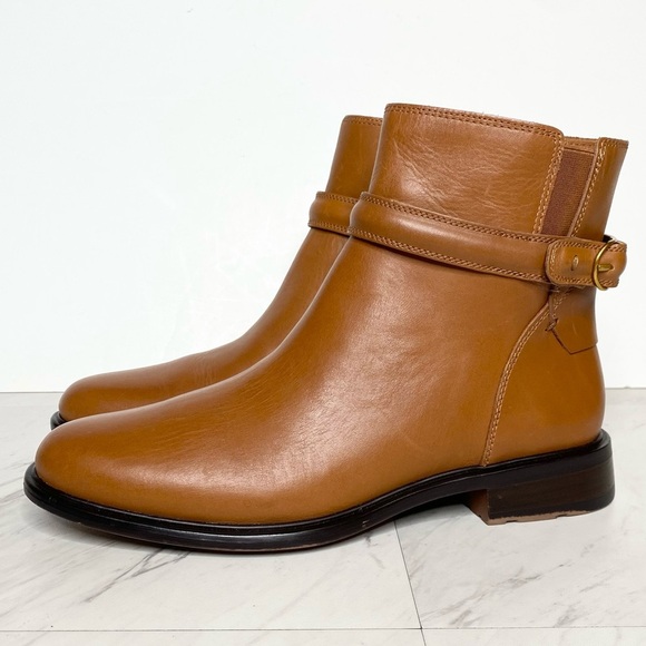 Franco Sarto Elese Brown Leather Bootie 9M - Picture 1 of 14